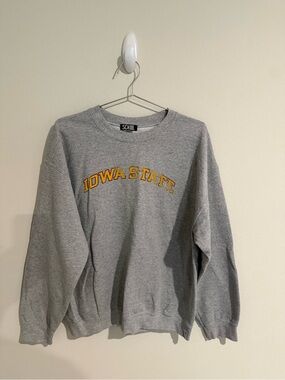 SDI Gray Iowa State Pullover Sweatshirt with Gold Embroidered Logo